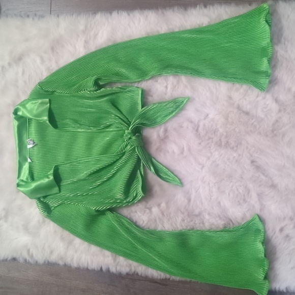 PRINCESS POLLY "Venga" Long Sleeve Front Tie Top ~ NWOT - Picture 8 of 13